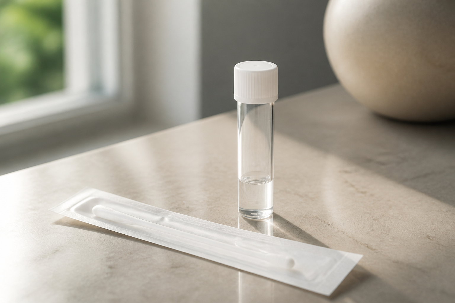 Saliva collection vial